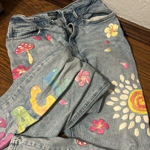 Wild fable painted jeans